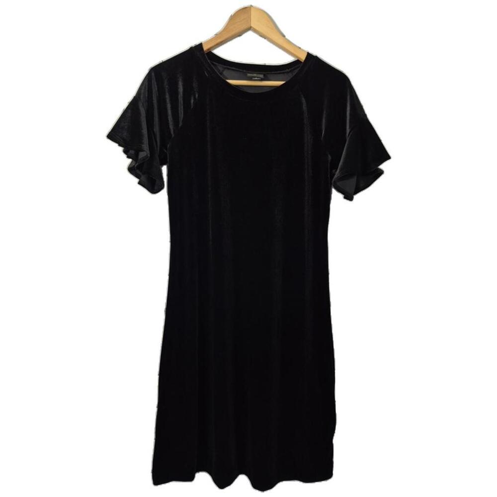 Worthington Ladies Little Black Dress Shift Style Knee Length Crew